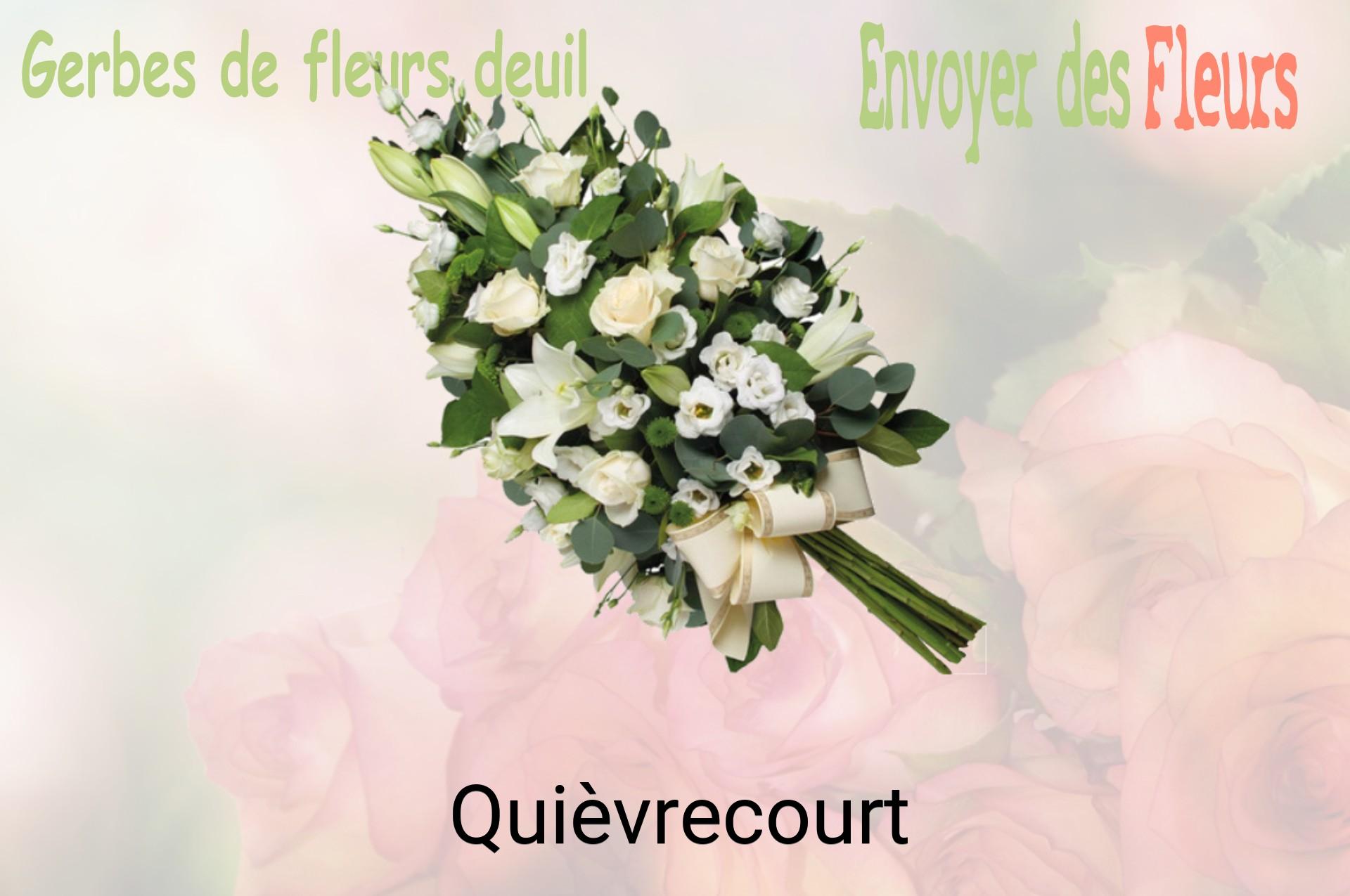 Gerbe de fleurs de deuil livrée à Quièvrecourt